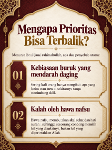 elegant islamic poster on priorities